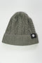 Unisex Cable Knit Beanie - Olive Grey